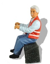 Prehm 500077 Lokführer sitzend mit Sicherheitsweste