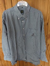 POLO CLUB ROYAL BERKSHIRE HERREN HEMD GRÜN WEIß KARIERT 43/44 L LANGARMHEMD