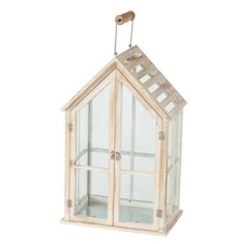 LATERNE METALL HOLZ GLAS HOMY