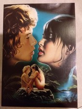 Karte Klappkarte zun Film "Die blaue Lagune" - "Blue Paradise", 14,8  cm x 21 cm