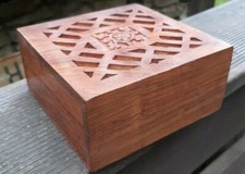 12,5cm Schmuck Holz Kiste