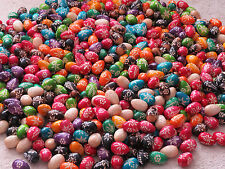 Ostereier Eier aus Holz Holzeier Ostern geschnitzt handbemalt bunt NEU 