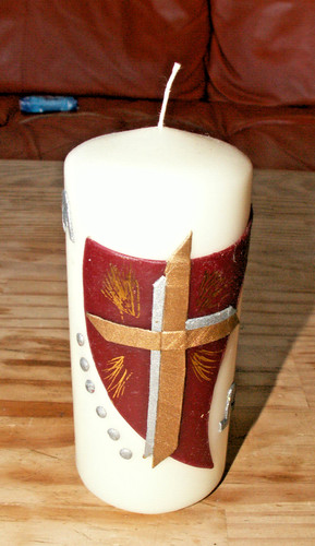 Osterkerze handbemalt - ,