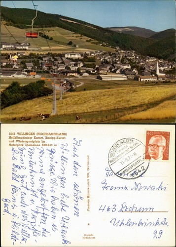 Ansichtskarte willingen - ansichtskarte,