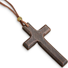 Walnussholz Kreuz Anhänger