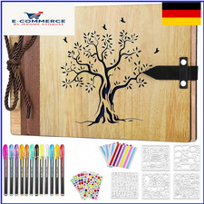 ZEEYUAN Holz-Fotoalbum 80 Seiten DIY-Gästebuch