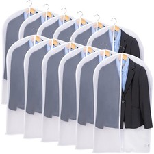 Kleidersack, Anzug, 12 Stück, weiß, 60x100 cm, atmungsaktiv, Staubschutz