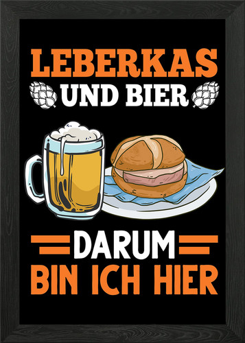 Leberkas und bier darum - und,