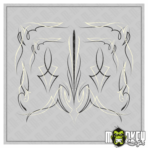 Pinstripe aufkleber set - b,