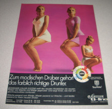 Jahr 1970 orig. Reklame Werbung Mieder Dessous Schiesser S-line Unterkleid Slip
