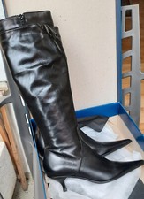 Chice schwarze Damenstiefel, spitz zulaufender Fuß, Bleistiftabsatz,neu, Gr. 39