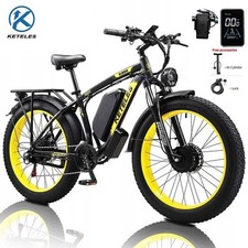 Keteles K800 26" Fat Tire Elektrofahrrad 48V 23Ah Dual Motor Mountain E-Bike UK