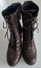 orginal Tommy Hilfiger Denim echt Leder-Stiefeletten Gr.37,dunkelbraun