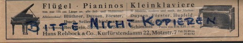 Berlin werbung 1937 hans - berlin,,