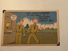 Vintage USA Comic Humor AK Postkarte  Militär WWII