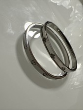 ? 2er Set Edelstahl Armreifen – Herz & Kleeblatt Gravur – Silber ?