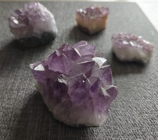 Amethyst Heilstein Quarz Mineralstein violett  Druse Weinachten Deko Setzkasten