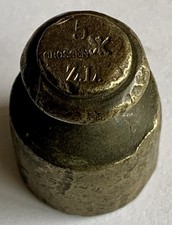 Dtsch. Messinggewicht , 5 Z.L. (Zoll—Lot)