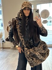 Damen Tasche Plüsch Webpelz