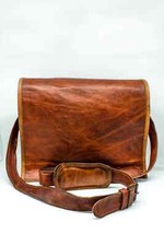 13 Zoll Vintage Herren Leder Umhängetasche Schultertasche Laptoptasche Kurier...