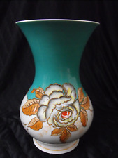 Vase 21cm,  türkis, Rosen