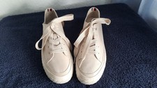 TOMMY HILFIGER Sneaker BEIGE HOHE SOHLE GR.39 1x  IM HAUS GETRAGEN WIE NEU!!