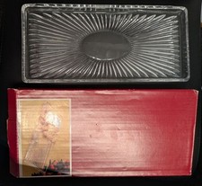 Tortenplatte Servierplatte Kuchenplatte - Glas - 33 x 15cm Originalkarton German