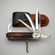 Horn Taschenmesser Klappmesser + Lederetui Mikov Säge Outdoor Jagd Horn/Imitat