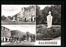Falkensee /Kr. Nauen, Straße der Jugend, Am Bahnhof, Ansichtskarte 