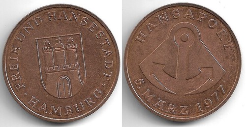 Medaille hamburg der - medaille,