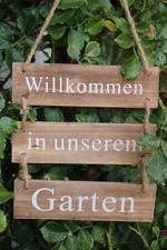 Kleines holzschild willkommen - kleines,