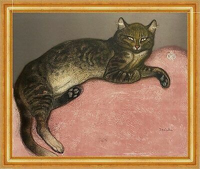 Winter cat a cushion - -,