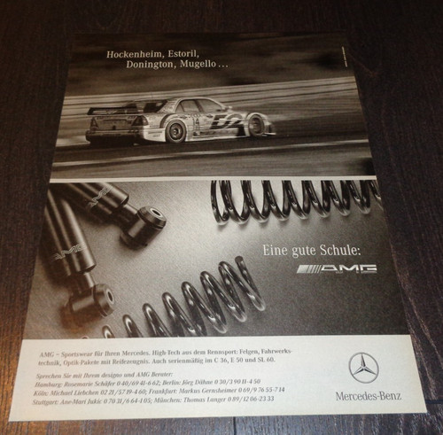 Mercedes amg reklame - amg, (1996)