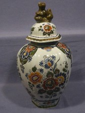 Deckelvase Delft polychrom Holland handbemalt Höhe ca. 33cm
