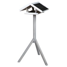 Trixie Natura Futterhaus grau/weiß 46x22x44 cm mit Ständer, wetterfest