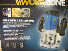 Oberfräse Workzone 1250 Watt Kantenfräse 2 Fräsköpfen Zubehör