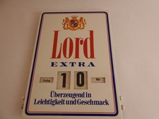 Lord Extra Zigaretten Ewiger Kalender. Imoglanz. 25x35 cm Blech funktionstüchtig