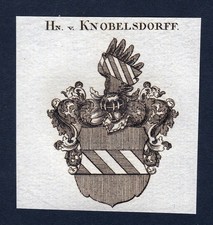 ca.1820 Knobelsdorff Wappen