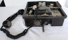 FÜR SAMMLER: SCHÖNES ALTES FELDTELEFON DDR VEB FUNKWERK KÖLLEDA #11854