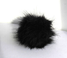 XXL Kunstfellbommel schwarz Größe 12 cm Pelzbommel Fellbommel Bommel Pompon NEU