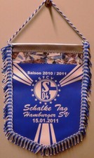 Großer Wimpel / Banner Schalke SFCV + Spieltag 15.01.2011 gegen Hamburger SV (1)