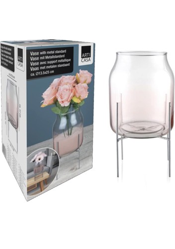 Glas blumenvase mit ständer - mit,