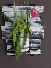 * " HolzWand" bepflanzt* Shabby WandDeko* Geschenk*