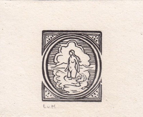 Exlibris bookplate holzschnitt - bookplate,