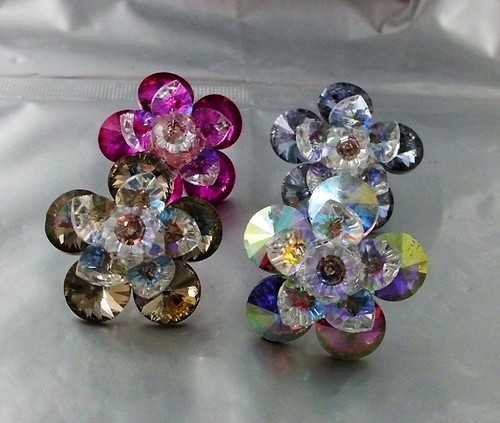Geschliffener glasstein ring - geschliffener,