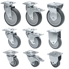 Transportrollen MÖBELROLLEN Apparaterollen Lenkrollen Bremse TPE 80KG PRO ROLLE