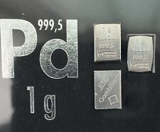 1g Palladiumbarren mit Zertifikat Wertanlage Inflation rare wie Gold