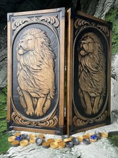 BACKGAMMON - Löwe - Luxus