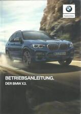 BMW X3 G01 Betriebsanleitung 2018 Bedienungsanleitung M40i Handbuch Bordbuch BA