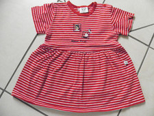 Oskars mini  Mädchen Kleid, Sommerkleid Gr. 86   rot gestreift 100% Baumwolle